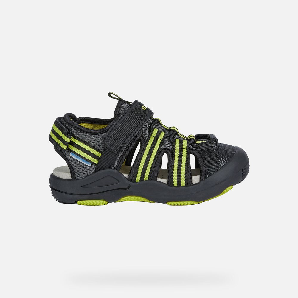 Sandales Geox Kyle - Noir/Vert - Garcon 861409-VSF